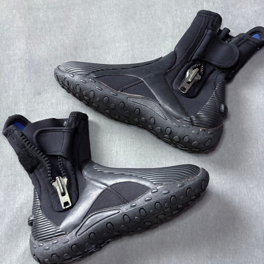 Scuba Diving Zipper Boots, w/ Fin Strap Locks, Snorkeling, Kayaking